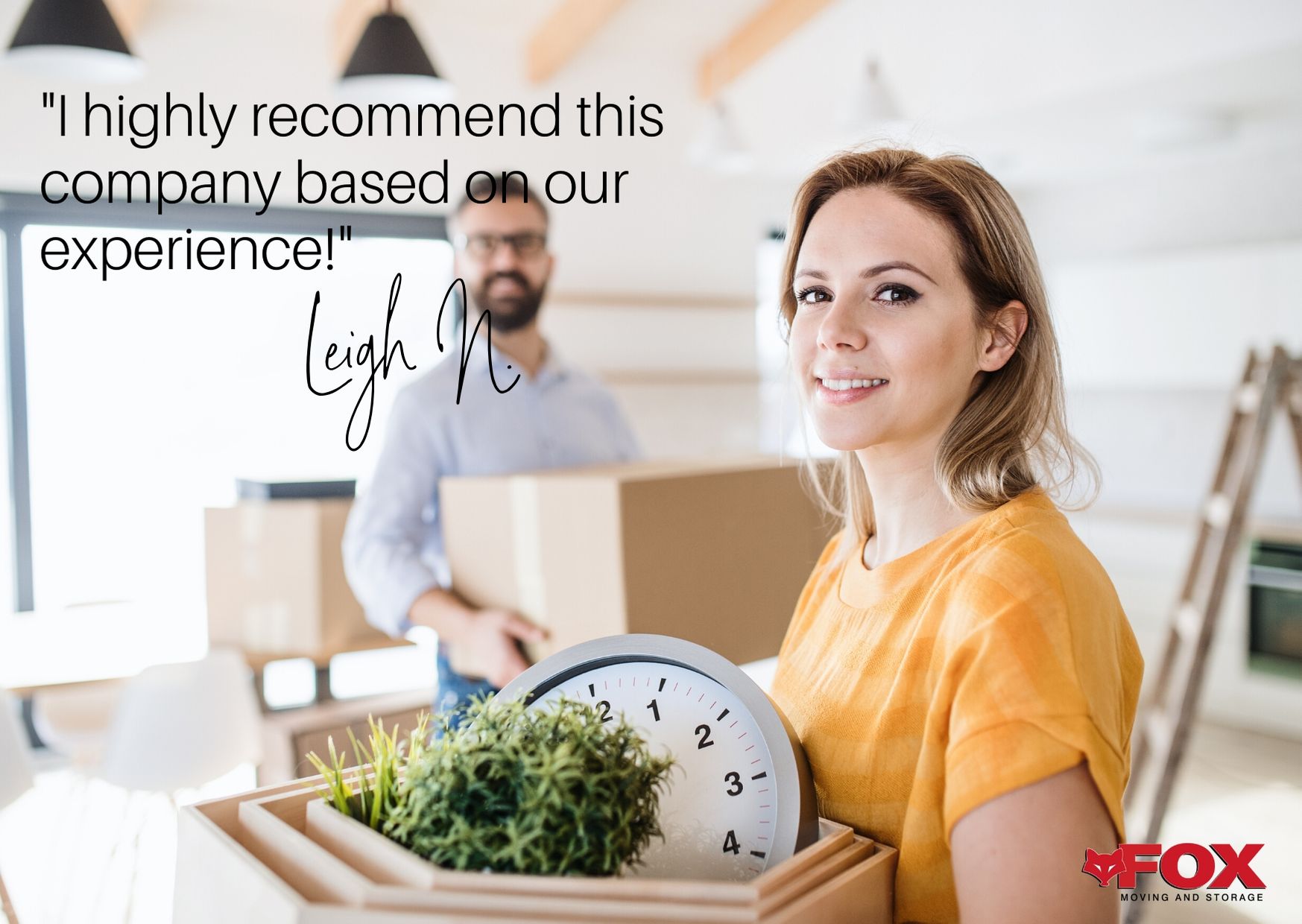 what our customers are saying, fox™ moving and storage, experienced, trained professional movers