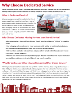 dedicated service - moving services